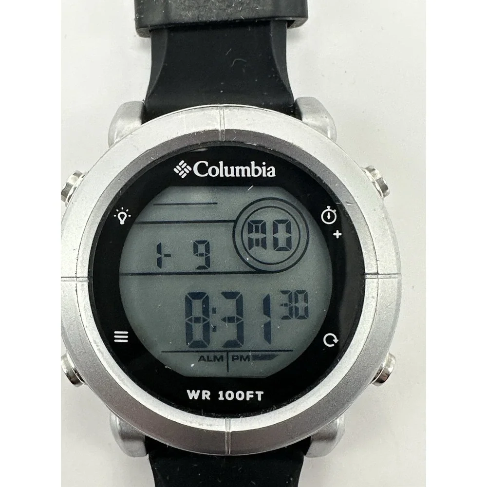 Columbia CT014‎ Mens Digital Watch New Battery 43MM 8.5